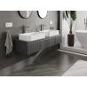 Mexen Rivel armoire de salle de bain sous lavabo 140 cm, 1 tiroir, rainurée, graphite mat - 91A20-14023-1-BF66