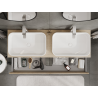 Mexen Rivel meuble de salle de bain sous-vasque 140 cm, 1 tiroir, rainuré, chêne - 91A20-14023-1-BF81