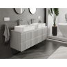 Mexen Rivel meuble de salle de bains sous vasque 140 cm, 2 tiroirs, rainuré, gris mat - 91A20-14047-2-BFF62