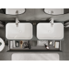 Mexen Rivel meuble de salle de bains sous lavabo 140 cm, 2 tiroirs, rainuré, graphite mat - 91A20-14047-2-BFF66