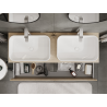 Mexen Rivel armoire de salle de bain sous-lavabo 140 cm, 2 tiroirs, rainurée, chêne - 91A20-14047-2-BFF81
