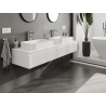 Mexen Rivel meuble de salle de bain sous lavabo 160 cm, 1 tiroir, rainuré, blanc mat - 91A20-16023-1-BF01