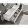 Mexen Rivel meuble de salle de bain sous lavabo 160 cm, 1 tiroir, rainuré, blanc mat - 91A20-16023-1-BF01