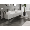 Mexen Rivel meuble de salle de bain sous-vasque 160 cm, 1 tiroir, rainuré, gris mat - 91A20-16023-1-BF62