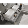 Mexen Rivel meuble de salle de bain sous-vasque 160 cm, 1 tiroir, rainuré, gris mat - 91A20-16023-1-BF62