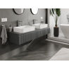 Mexen Rivel meuble de salle de bain sous-vasque 160 cm, 1 tiroir, rainuré, graphite mat - 91A20-16023-1-BF66