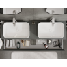Mexen Rivel meuble de salle de bain sous-vasque 160 cm, 1 tiroir, rainuré, graphite mat - 91A20-16023-1-BF66