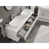 Mexen Rivel meuble de salle de bains sous lavabo 160 cm, 2 tiroirs, rainuré, blanc mat - 91A20-16047-2-BFF01