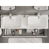 Mexen Rivel meuble de salle de bains sous lavabo 160 cm, 2 tiroirs, rainuré, blanc mat - 91A20-16047-2-BFF01