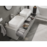 Mexen Rivel meuble de salle de bains sous-lavabo 160 cm, 2 tiroirs, rainuré, gris mat - 91A20-16047-2-BFF62