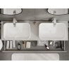 Mexen Rivel meuble de salle de bains sous-lavabo 160 cm, 2 tiroirs, rainuré, gris mat - 91A20-16047-2-BFF62