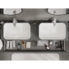 Mexen Rivel meuble de salle de bains sous lavabo 160 cm, 2 tiroirs, rainuré, graphite mat - 91A20-16047-2-BFF66