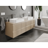 Mexen Rivel armoire de salle de bain sous lavabo 160 cm, 2 tiroirs, rainurée, chêne - 91A20-16047-2-BFF81