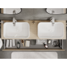 Mexen Rivel armoire de salle de bain sous lavabo 160 cm, 2 tiroirs, rainurée, chêne - 91A20-16047-2-BFF81