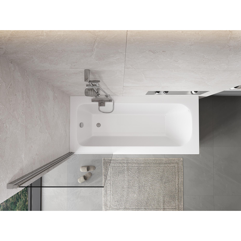 Mexen Mist paroi de baignoire à 1 panneau 60 x 150 cm, transparent, chrome - 8A9-060-001-01-00