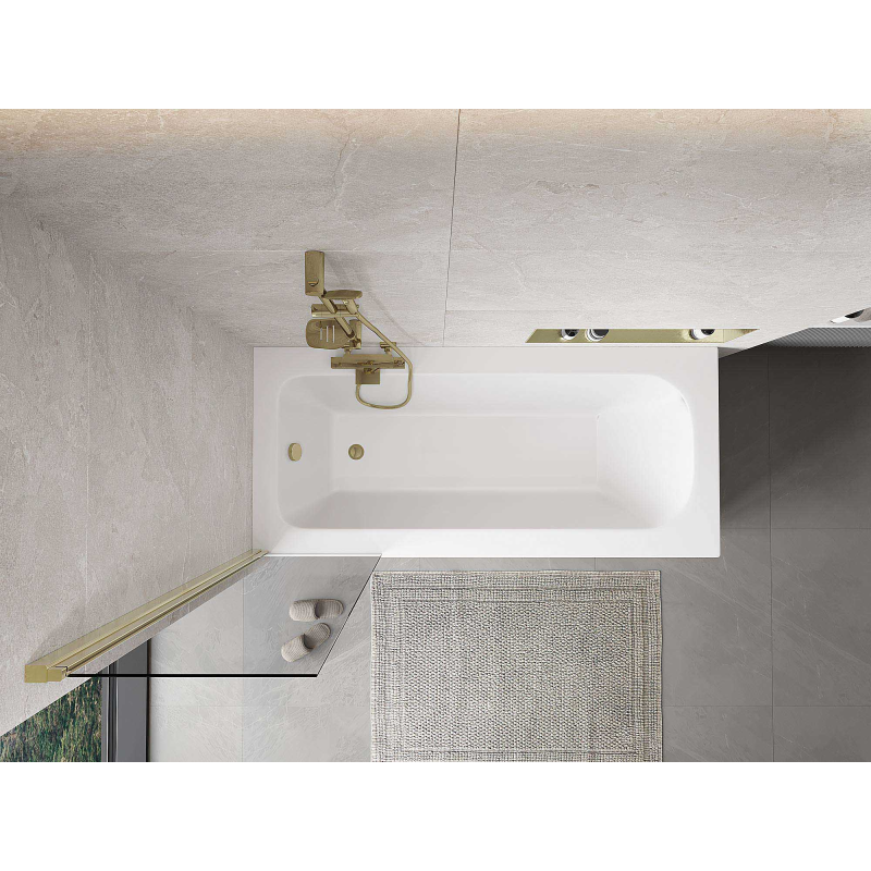 Mexen Mist paroi de baignoire 1-volet 50 x 150 cm, transparent, doré - 8A9-050-001-50-00