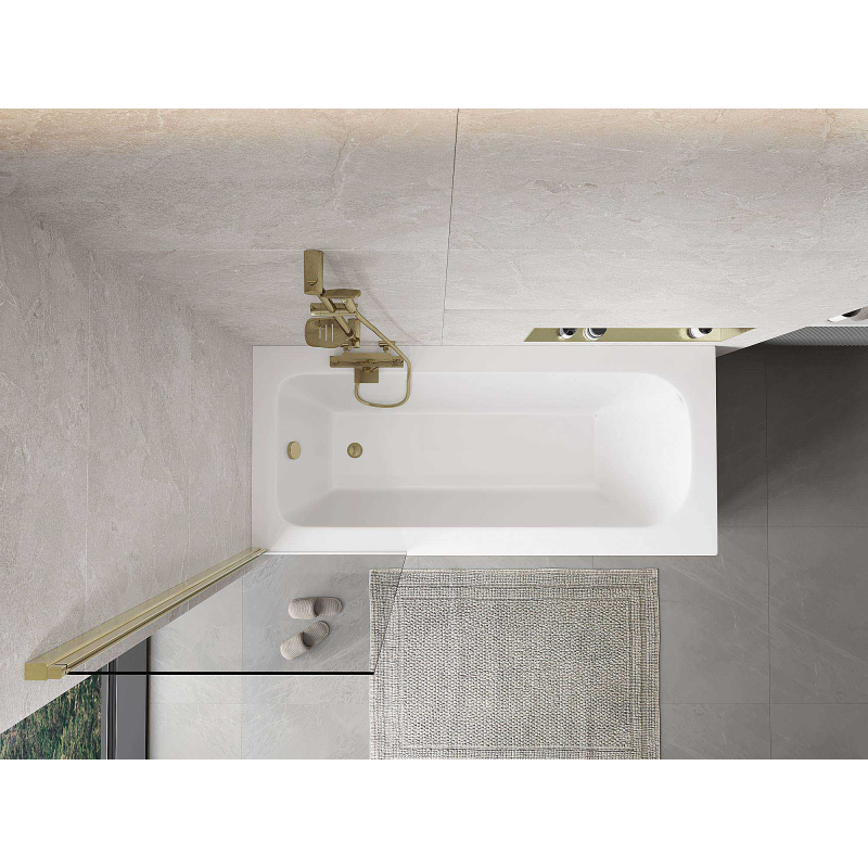 Mexen Mist paroi de douche 1-volet 60 x 150 cm, transparent, doré - 8A9-060-001-50-00