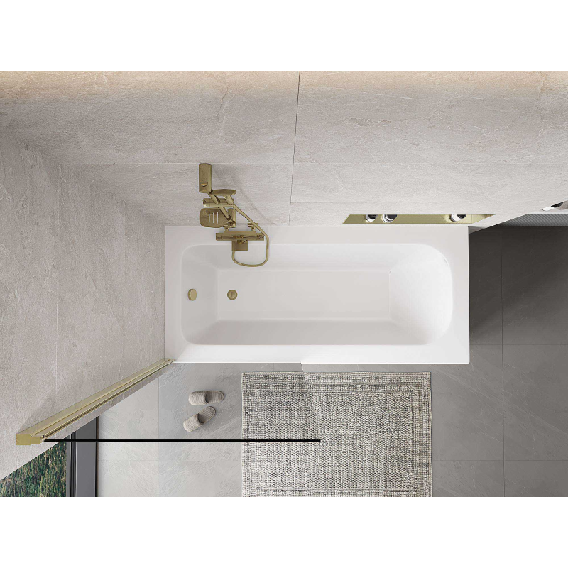 Mexen Mist paroi de douche 1-volet 80 x 150 cm, transparent, doré - 8A9-080-001-50-00