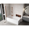 Mexen Mist paroi de douche 1-volet 80 x 150 cm, transparent, cuivre brossé - 8A9-080-001-65-00