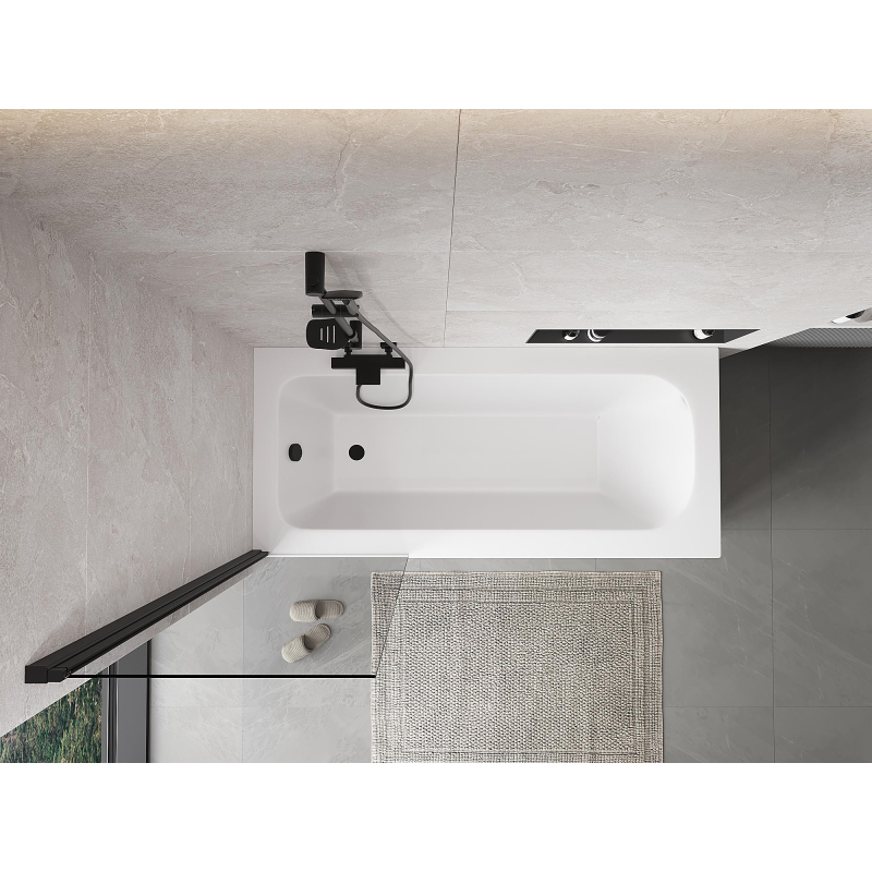Mexen Mist paroi de douche 1-volet 60 x 150 cm, transparent, noir - 8A9-060-001-70-00