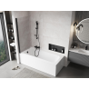 Mexen Mist pare-baignoire à 1 vantail 70 x 150 cm, transparent, noir - 8A9-070-001-70-00