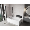 Mexen Mist paroi de baignoire 1 volet 90 x 150 cm, transparent, noir - 8A9-090-001-70-00