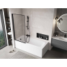 Mexen Mist paroi de baignoire 1-volet gauche 80 x 150 cm, cadre noir, noir - 8A9-080-001-70-70-L