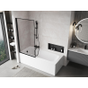 Mexen Mist paroi de douche 1-volet gauche 90 x 150 cm, cadre noir, noir - 8A9-090-001-70-70-L
