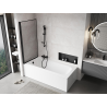 Mexen Mist paroi de douche 1-volet gauche 90 x 150 cm, cadre noir, noir - 8A9-090-001-70-70-L