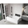 Mexen Mist paroi de baignoire 1-volet gauche 50 x 150 cm, grille noire, noir - 8A9-050-001-70-77-L
