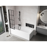 Mexen Mist paroi de baignoire 1-volet gauche 50 x 150 cm, grille noire, noir - 8A9-050-001-70-77-L