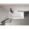 Mexen Mist paroi de baignoire 1-volet gauche 50 x 150 cm, grille noire, noir - 8A9-050-001-70-77-L