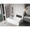 Mexen Mist paroi de douche à 1 panneau gauche 60 x 150 cm, grille noire, noir - 8A9-060-001-70-77-L