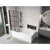 Mexen Mist paroi de douche 1 volet gauche 80 x 150 cm, grille noire, noir - 8A9-080-001-70-77-L