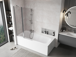 Mexen Mist pare-douche à 2 volets 100 x 150 cm, transparent, chromé - 8A9-100-011-01-00