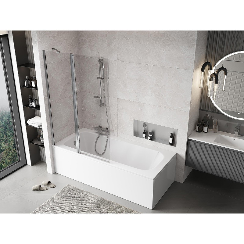 Mexen Mist paroi de bain à deux volets 110 x 150 cm, transparent, chrome - 8A9-110-011-01-00
