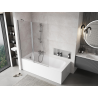 Mexen Mist paroi de baignoire 2 volets 130 x 150 cm, transparent, chrome - 8A9-130-011-01-00