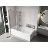 Mexen Mist paroi de baignoire pliable 2 volets 140 x 150 cm, transparent, chrome - 8A9-140-011-01-00