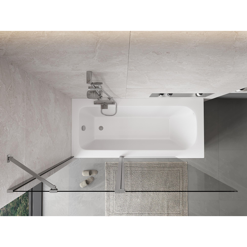 Mexen Mist paroi de baignoire pliable 2 volets 140 x 150 cm, transparent, chrome - 8A9-140-011-01-00