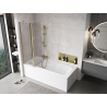 Mexen Mist paroi de douche à 2 volets 100 x 150 cm, transparent, doré - 8A9-100-011-50-00