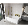 Mexen Mist paroi de douche à 2 volets 100 x 150 cm, transparent, doré - 8A9-100-011-50-00