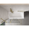 Mexen Mist paroi de douche à 2 volets 100 x 150 cm, transparent, doré - 8A9-100-011-50-00