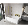 Mexen Mist paroi de baignoire 2 volets 110 x 150 cm, transparent, doré - 8A9-110-011-50-00