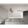 Mexen Mist paroi de douche 2 volets 130 x 150 cm, transparent, doré - 8A9-130-011-50-00