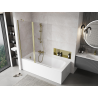 Mexen Mist paroi de douche 2 battants 140 x 150 cm, transparent, doré - 8A9-140-011-50-00