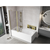 Mexen Mist paroi de douche 2 battants 140 x 150 cm, transparent, doré - 8A9-140-011-50-00