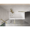 Mexen Mist paroi de douche 2 battants 140 x 150 cm, transparent, doré - 8A9-140-011-50-00