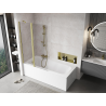 Mexen Mist paroi de douche 2 volets 110 x 150 cm, transparent, or brossé - 8A9-110-011-55-00
