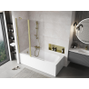Mexen Mist pare-douche à 2 volets 130 x 150 cm, transparent, or brossé - 8A9-130-011-55-00