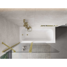 Mexen Mist pare-douche à 2 volets 130 x 150 cm, transparent, or brossé - 8A9-130-011-55-00